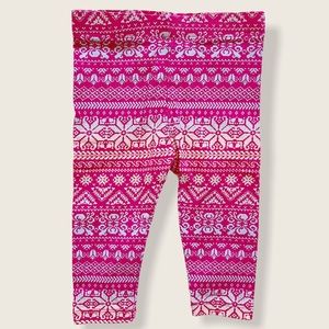 Joe Fresh Baby 6-12M Pink Nordic Print Jersey Leggings